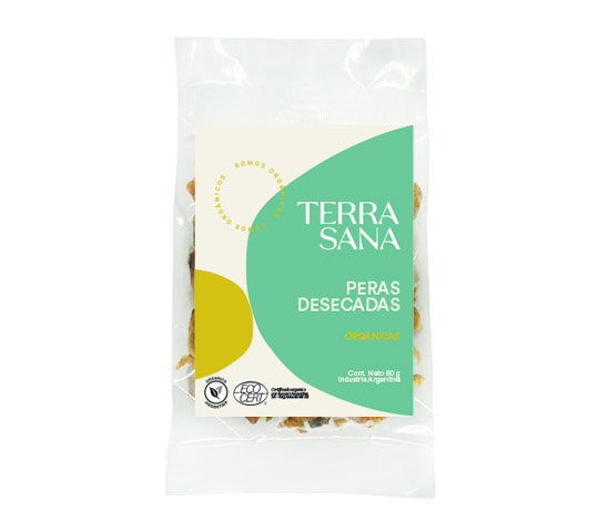 Peras orgánicas desecadas