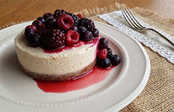 receta de Raw cake de limón con frutos rojos